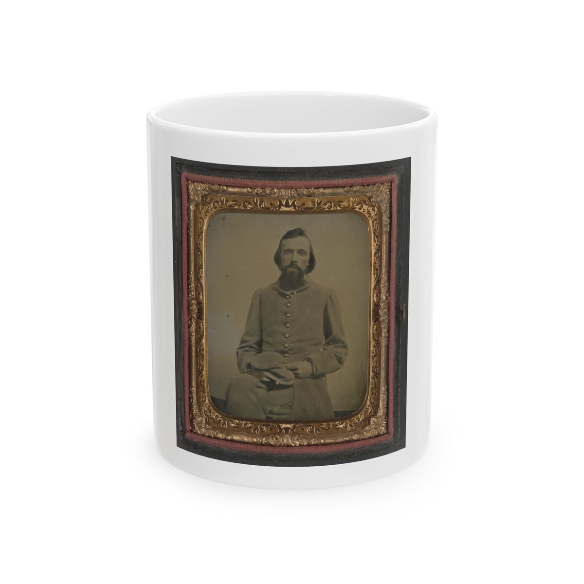 Unidentified Private In Confederate Uniform (U.S. Civil War) White Coffee Mug