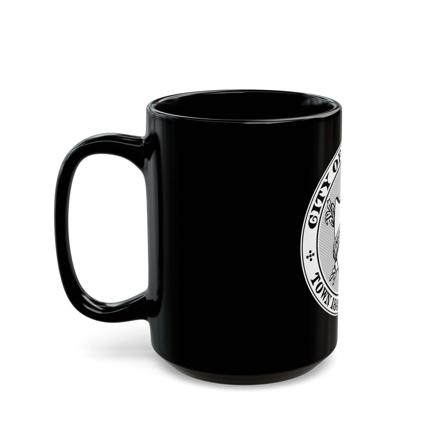 Seal of Chicopee Massachusetts - Black Coffee Mug