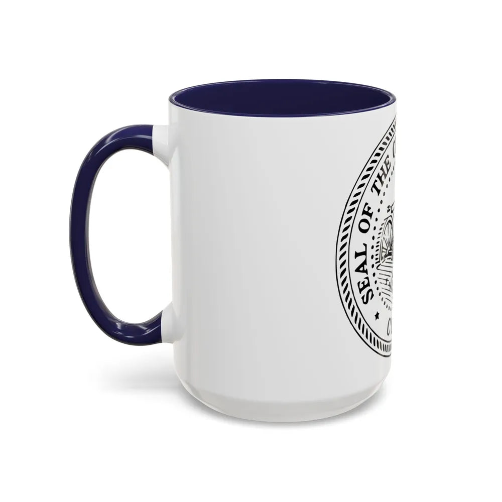 Seal of Waterbury Connecticut - Accent Coffee Mug-Go Mug Yourself