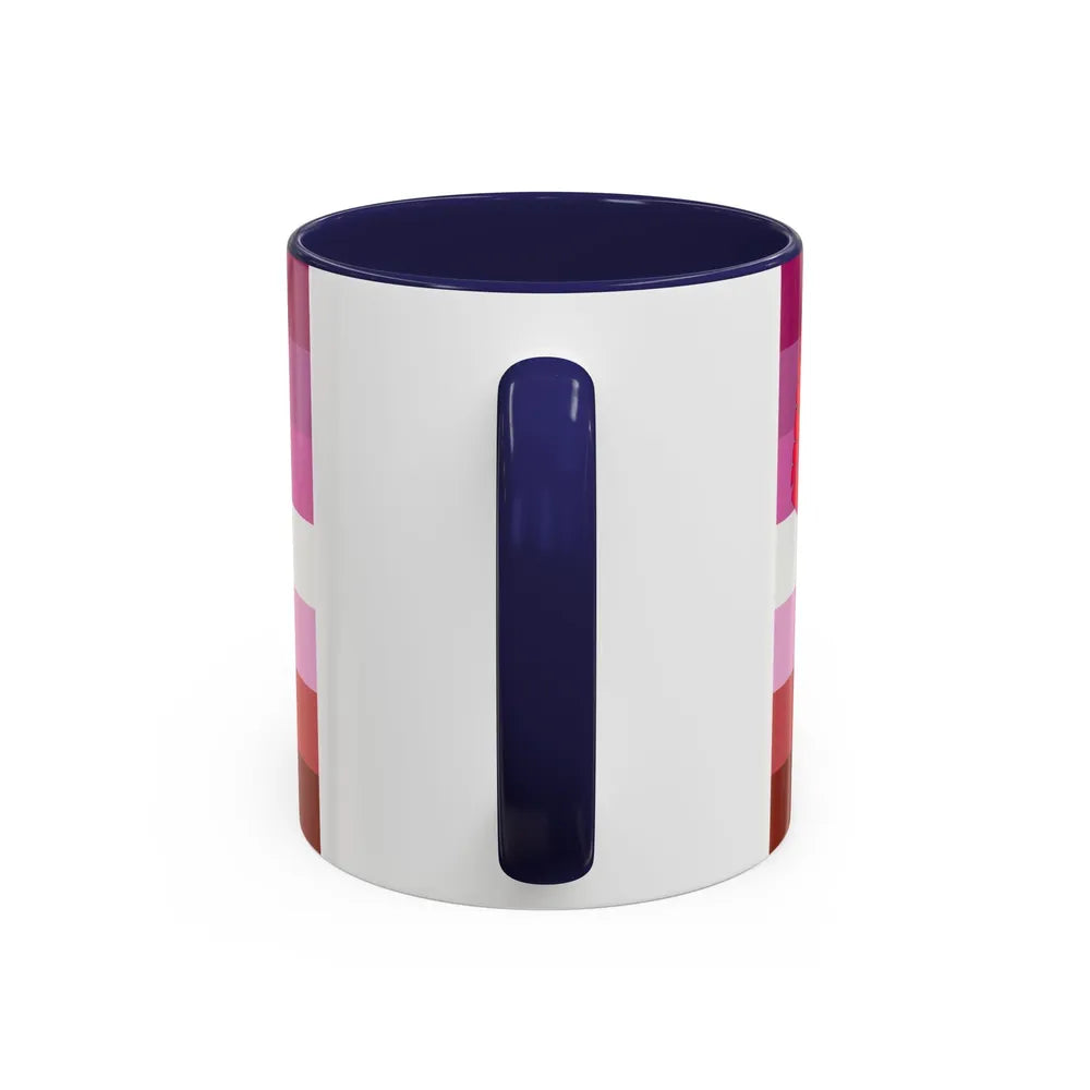 Lipstick lesbian Pride Flag - Accent Coffee Mug-Go Mug Yourself