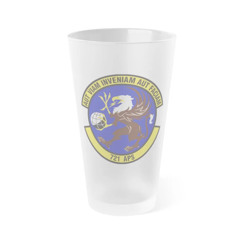 721st Aerial Port Squadron (U.S. Air Force) Frosted Pint Glass 16oz-16oz-Frosted-Go Mug Yourself