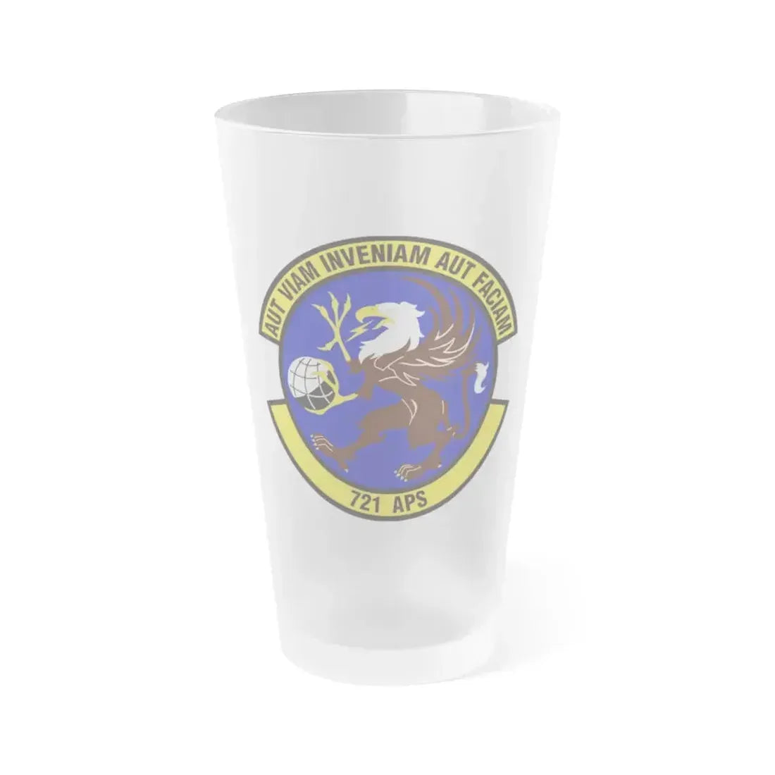 721st Aerial Port Squadron (U.S. Air Force) Frosted Pint Glass 16oz 16oz Frosted - Go Mug Yourself
