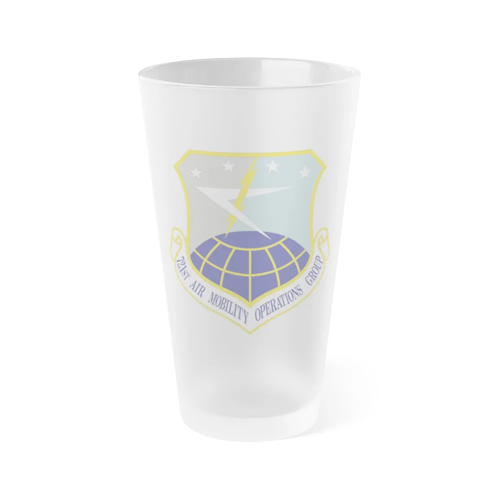 721st Air Mobility Operations Group (U.S. Air Force) Frosted Pint Glass 16oz-Go Mug Yourself