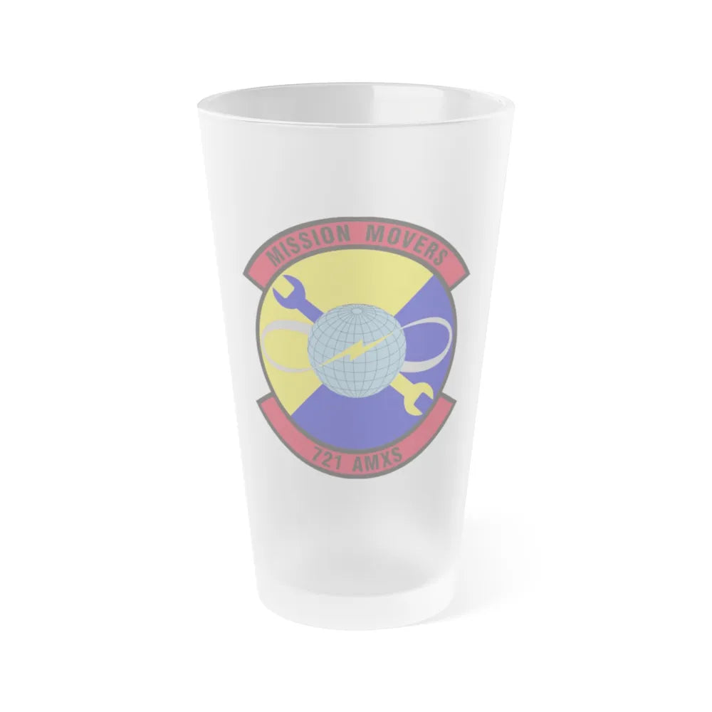 721st Aircraft Maintenance Squadron (U.S. Air Force) Frosted Pint Glass 16oz-16oz-Frosted-Go Mug Yourself