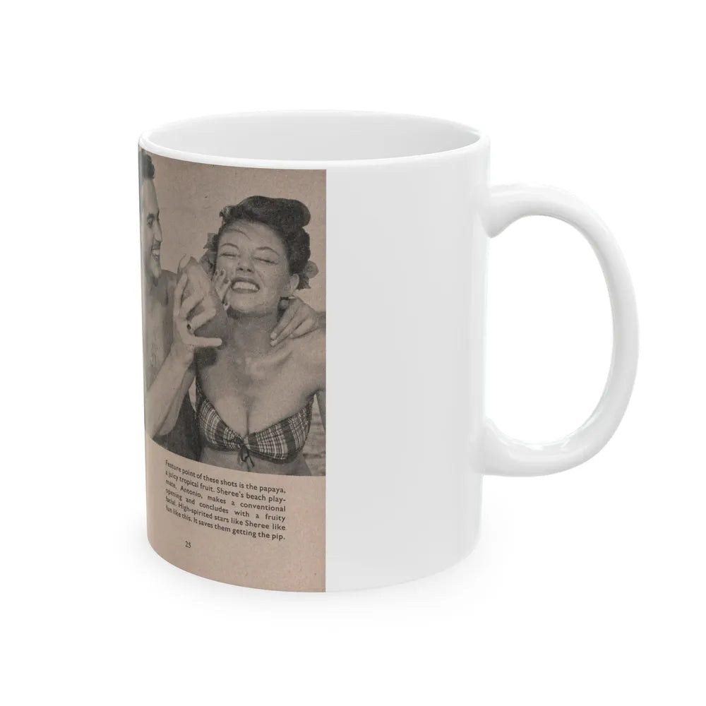 Sheree North #160 - Pages 26 & 27 from 66 PHOTOGRAPHS OF Sheree NORTH U.K. Pocket Mag. (Vintage Female Icon) White Coffee Mug-Go Mug Yourself