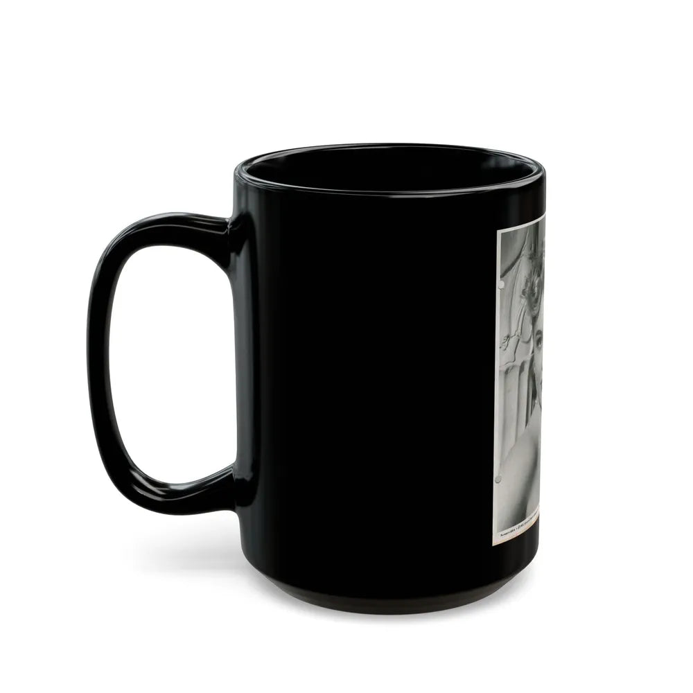 Lori Nelson #59 - Printed & Scanned (Vintage Female Icon) Black Coffee Mug-Go Mug Yourself