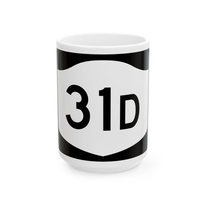 NY-31D (New York) (Road Sign) White Coffee Mug