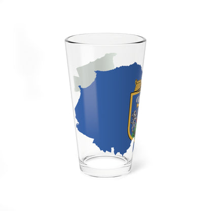 Flag map of Algiers (Algeria) Pint Glass 16oz