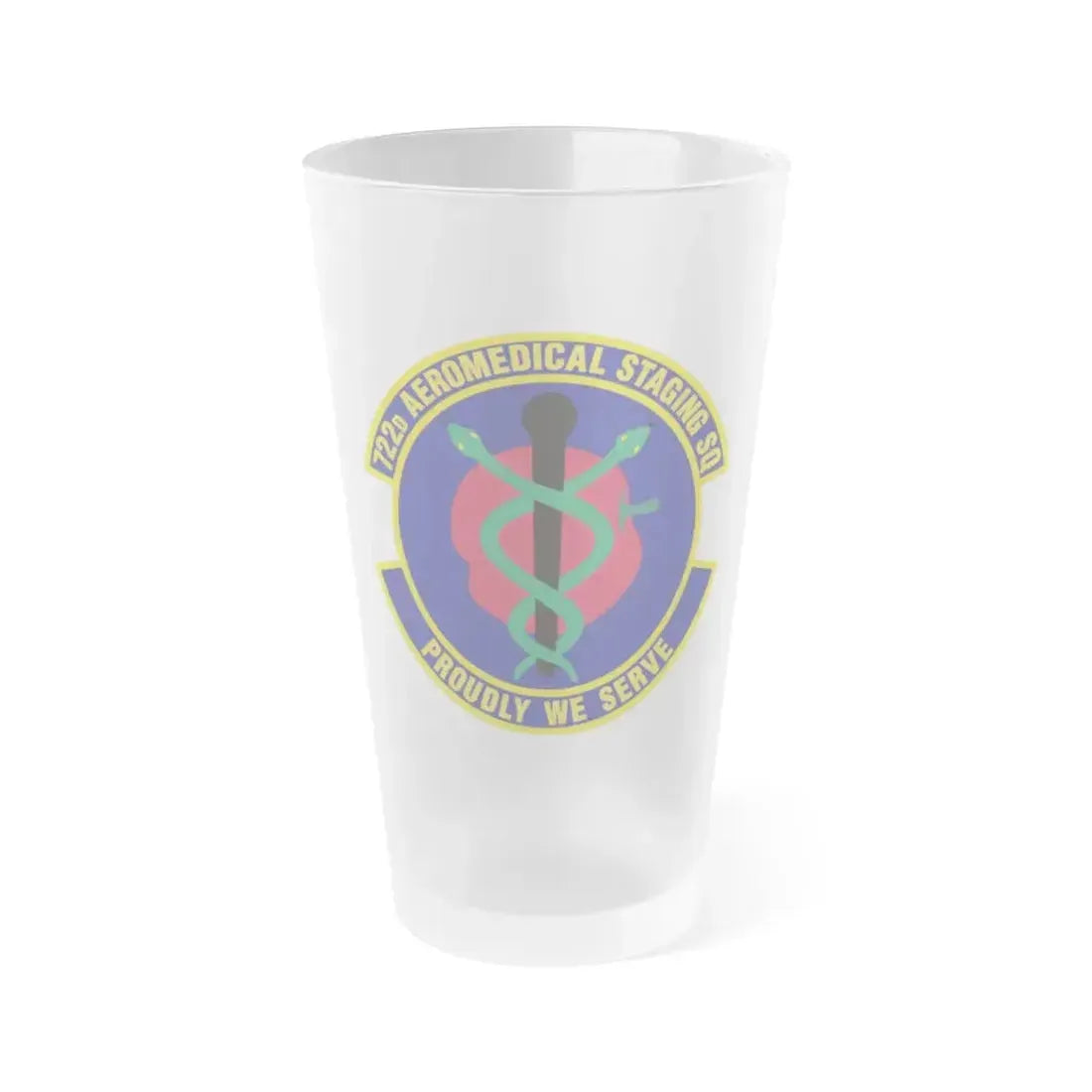 722d Aeromedical Staging Squadron (U.S. Air Force) Frosted Pint Glass 16oz 16oz Frosted - Go Mug Yourself