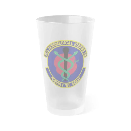 722d Aeromedical Staging Squadron (U.S. Air Force) Frosted Pint Glass 16oz 16oz Frosted - Go Mug Yourself