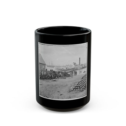 Yorktown, Va. Embarkation For White House Landing, Va. (U.S. Civil War) Black Coffee Mug