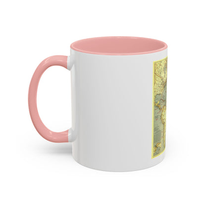Atlantic Ocean (1939) (Map) Accent Coffee Mug