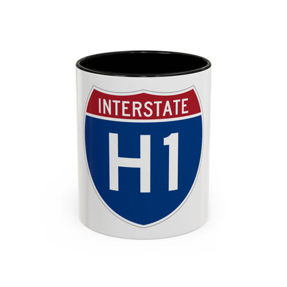 Interstate H1 (U.S. Highways) Accent Coffee Mug