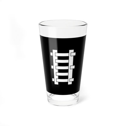 Flag of the Makino Lords of Nagaoka in Echigo Province B (Japan) Pint Glass 16oz