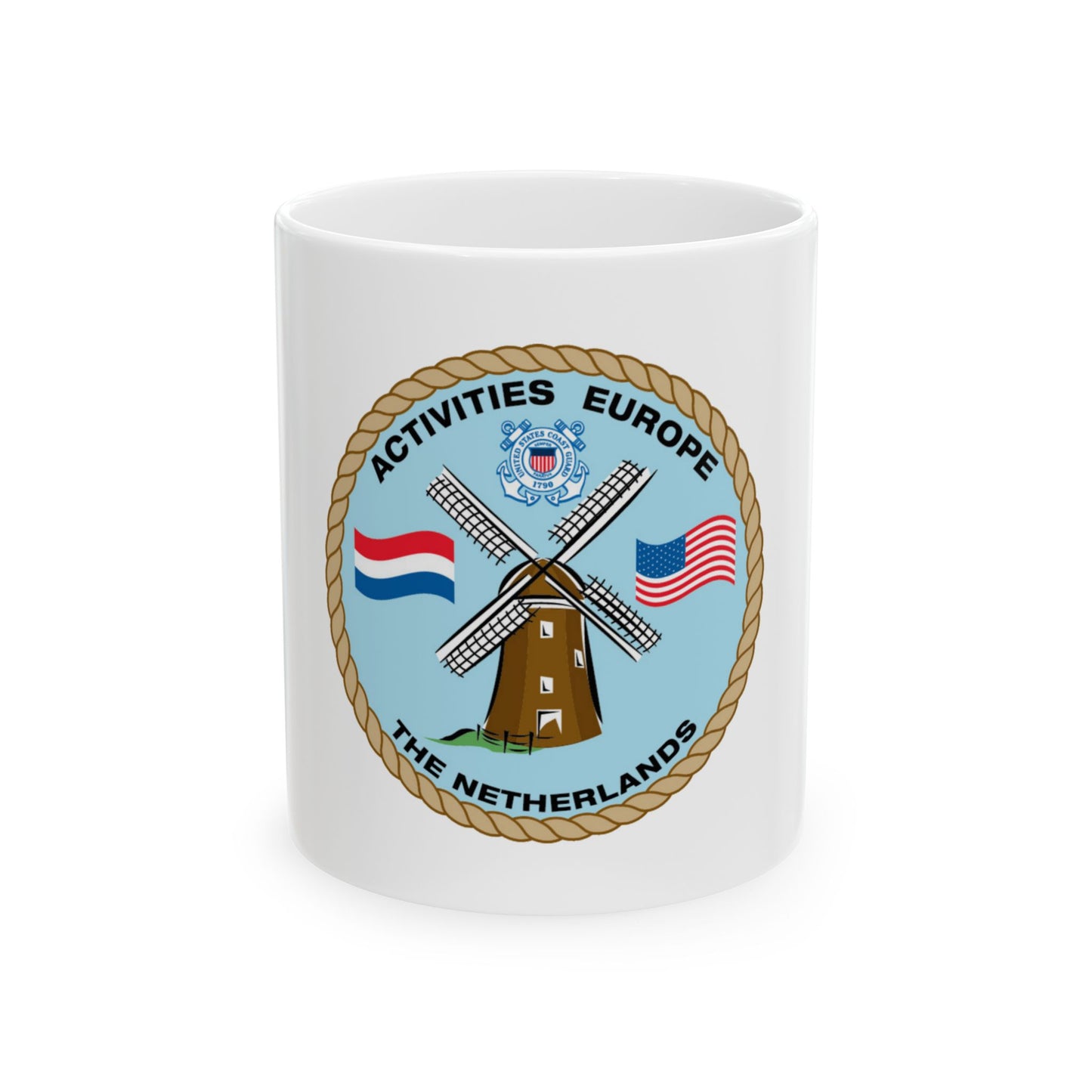 USCG Activities Europe the Netherlands (U.S. Coast Guard) White Coffee Mug