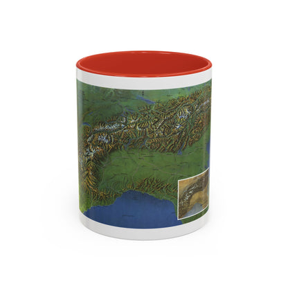 Alps, The - Europe's Backbone (1965) (Map) Accent Coffee Mug
