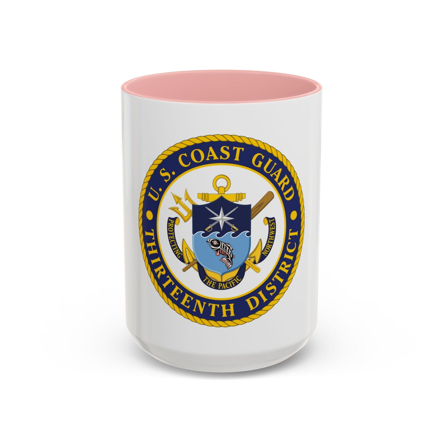 USCG Thirteenth District (U.S. Coast Guard) Accent Coffee Mug
