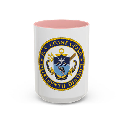 USCG Thirteenth District (U.S. Coast Guard) Accent Coffee Mug
