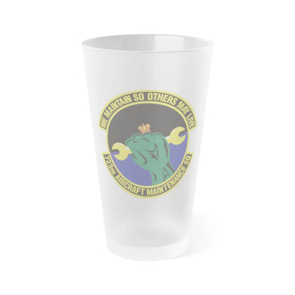 723d Aircraft Maintenance Squadron (U.S. Air Force) Frosted Pint Glass 16oz-16oz-Frosted-Go Mug Yourself