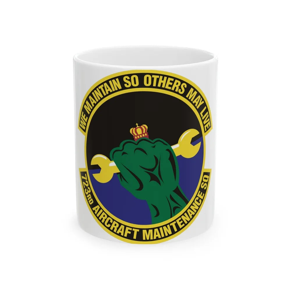 723d Aircraft Maintenance Squadron (U.S. Air Force) White Coffee Mug-11oz-Go Mug Yourself