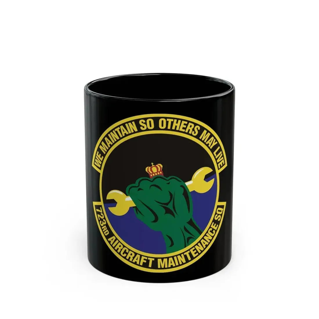 723d Aircraft Maintenance Squadron (U.S. Air Force) Black Coffee Mug 11oz - Go Mug Yourself