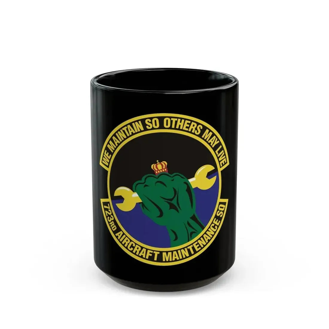 723d Aircraft Maintenance Squadron (U.S. Air Force) Black Coffee Mug 15oz - Go Mug Yourself