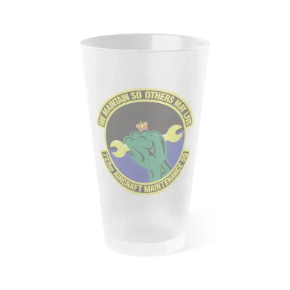 723d Aircraft Maintenance Squadron (U.S. Air Force) Frosted Pint Glass 16oz 16oz Frosted - Go Mug Yourself