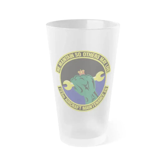 723d Aircraft Maintenance Squadron (U.S. Air Force) Frosted Pint Glass 16oz 16oz Frosted - Go Mug Yourself