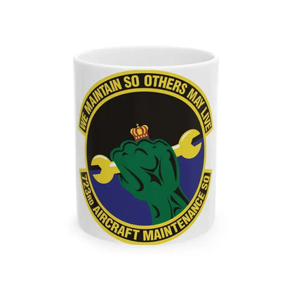 723d Aircraft Maintenance Squadron (U.S. Air Force) White Coffee Mug 11oz - Go Mug Yourself