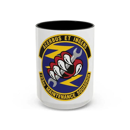 723d Maintenance Squadron (U.S. Air Force) Accent Coffee Mug 15oz Black - Go Mug Yourself