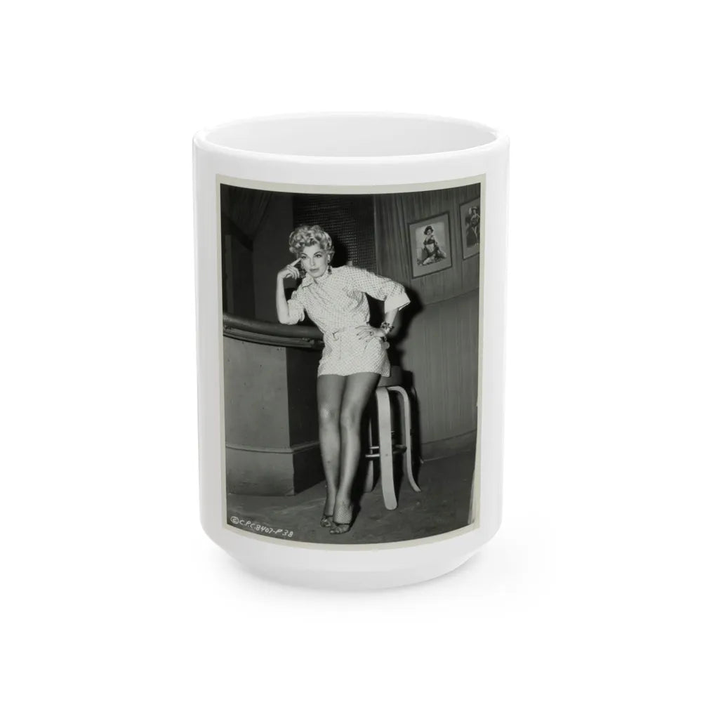 Barbara Nichols #223 (Vintage Female Icon) White Coffee Mug-15oz-Go Mug Yourself