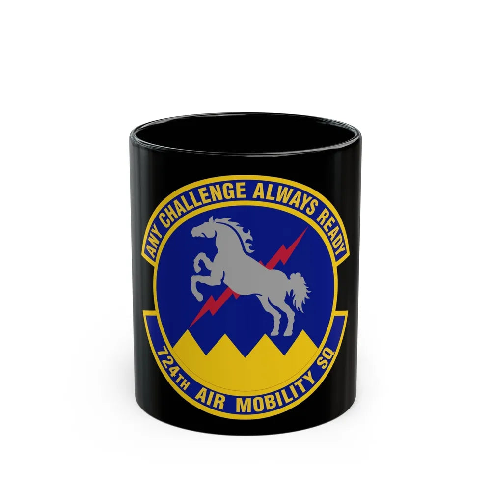 724 Air Mobility Sq AMC (U.S. Air Force) Black Coffee Mug-11oz-Go Mug Yourself