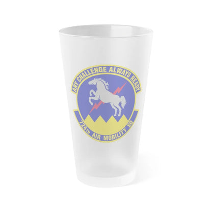 724 Air Mobility Sq AMC (U.S. Air Force) Frosted Pint Glass 16oz-Go Mug Yourself