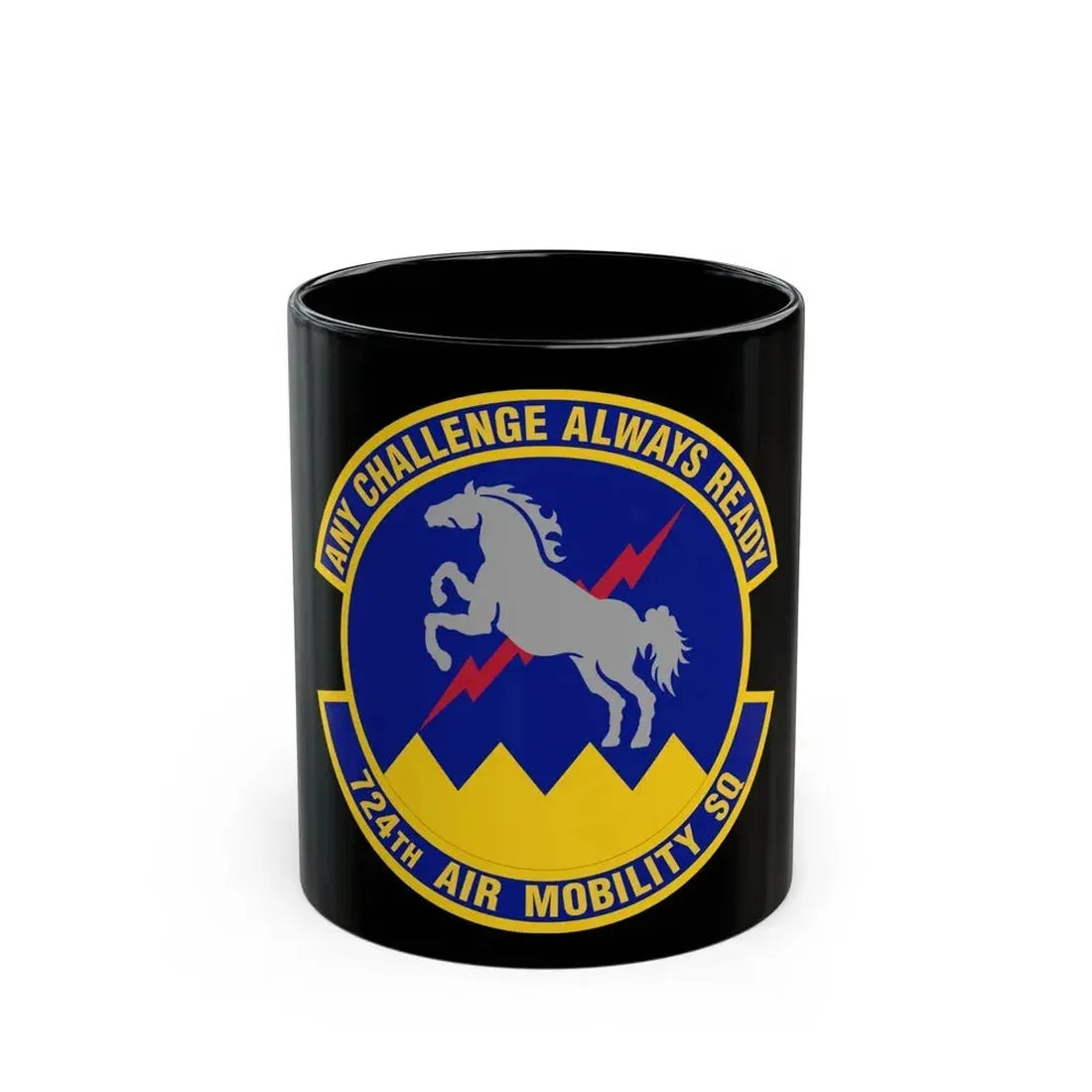 724 Air Mobility Sq AMC (U.S. Air Force) Black Coffee Mug 11oz - Go Mug Yourself