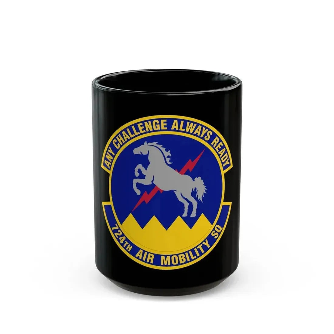 724 Air Mobility Sq AMC (U.S. Air Force) Black Coffee Mug 15oz - Go Mug Yourself