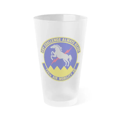 724 Air Mobility Sq AMC (U.S. Air Force) Frosted Pint Glass 16oz Default Title - Go Mug Yourself