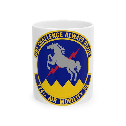 724 Air Mobility Sq AMC (U.S. Air Force) White Coffee Mug 11oz - Go Mug Yourself