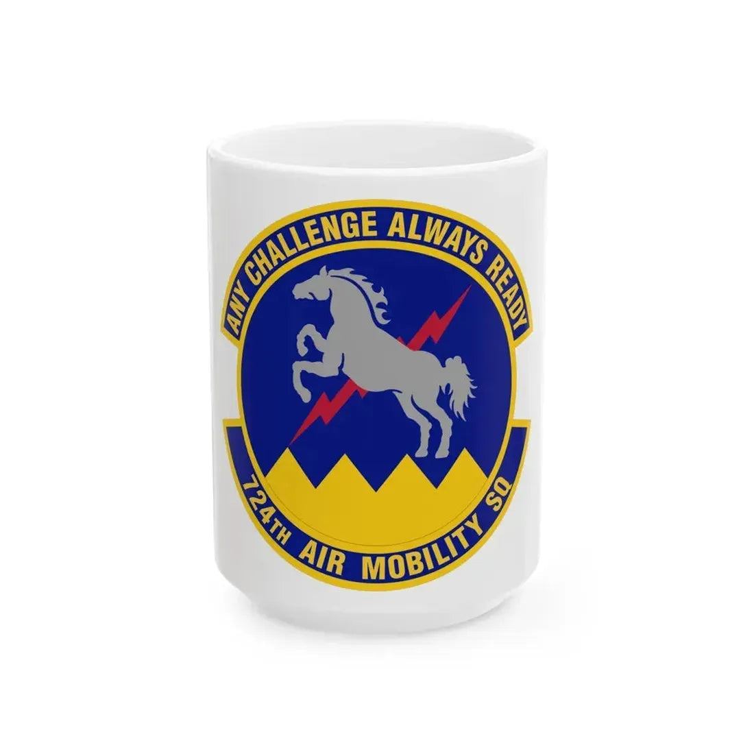 724 Air Mobility Sq AMC (U.S. Air Force) White Coffee Mug 15oz - Go Mug Yourself