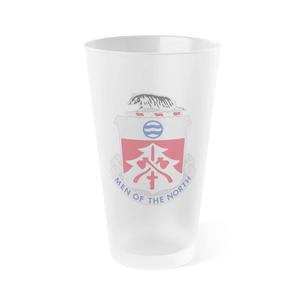 724 Engineer Battalion (U.S. Army) Frosted Pint Glass 16oz-Go Mug Yourself