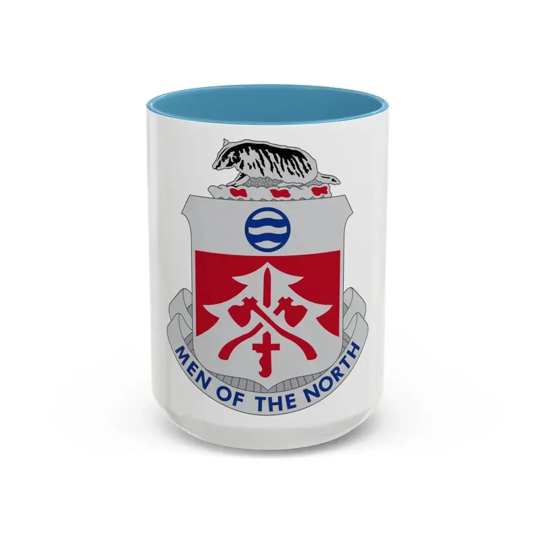 724 Engineer Battalion (U.S. Army) Accent Coffee Mug 15oz Light Blue - Go Mug Yourself