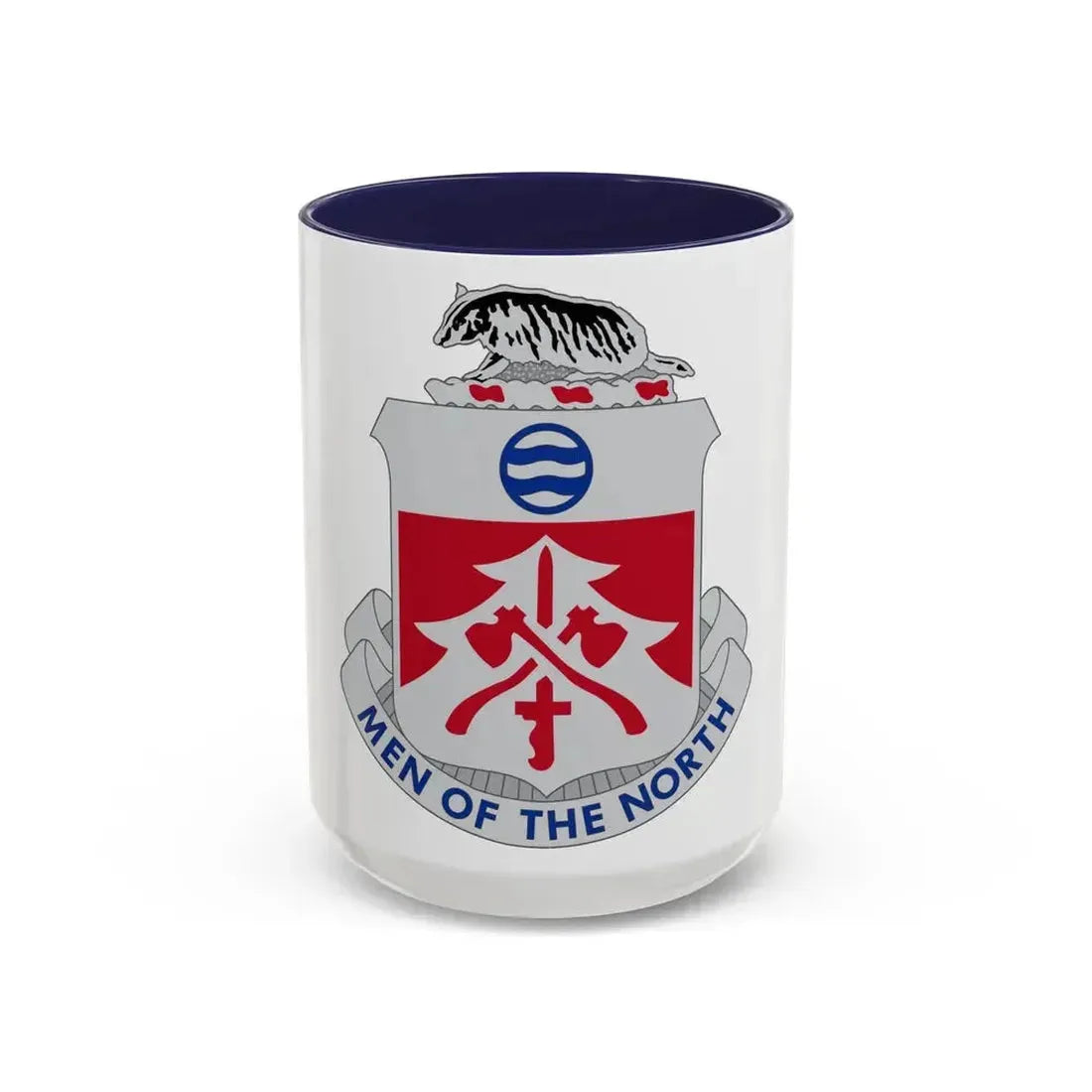 724 Engineer Battalion (U.S. Army) Accent Coffee Mug 15oz Navy - Go Mug Yourself