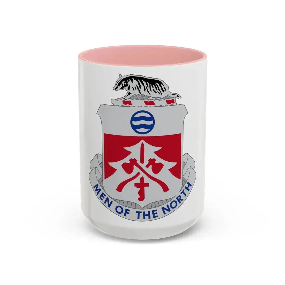 724 Engineer Battalion (U.S. Army) Accent Coffee Mug 15oz Pink - Go Mug Yourself