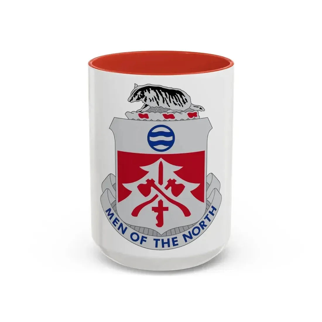 724 Engineer Battalion (U.S. Army) Accent Coffee Mug 15oz Red - Go Mug Yourself