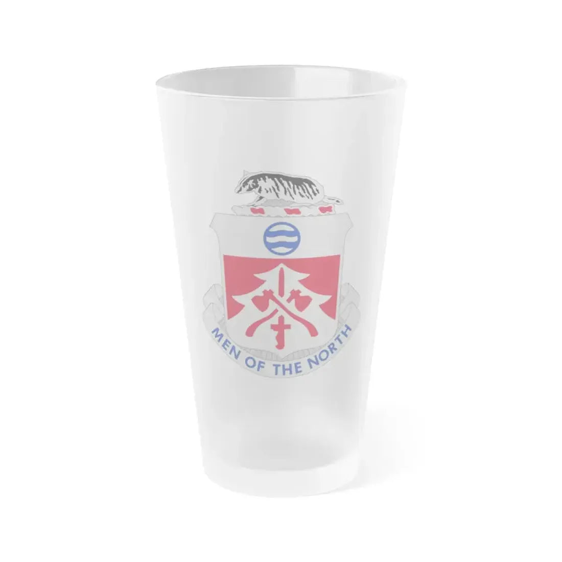 724 Engineer Battalion (U.S. Army) Frosted Pint Glass 16oz Default Title - Go Mug Yourself