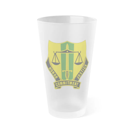 724 Military Police Battalion (U.S. Army) Frosted Pint Glass 16oz-Go Mug Yourself