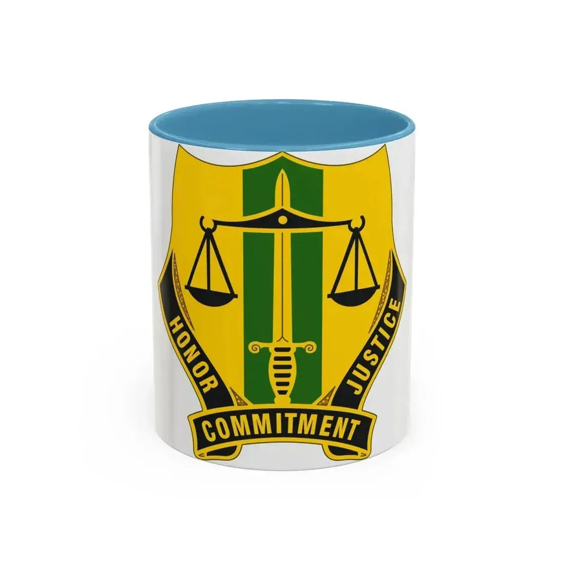 724 Military Police Battalion (U.S. Army) Accent Coffee Mug 11oz Light Blue - Go Mug Yourself