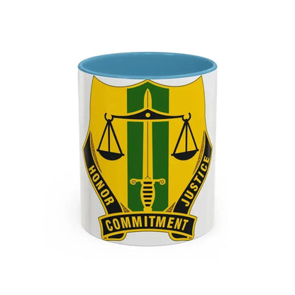 724 Military Police Battalion (U.S. Army) Accent Coffee Mug 11oz Light Blue - Go Mug Yourself