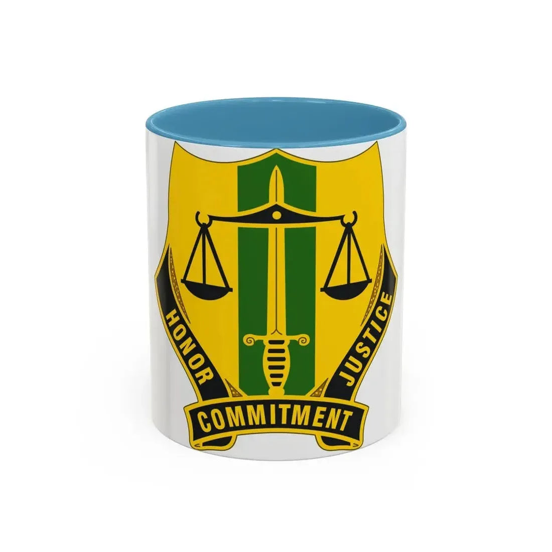 724 Military Police Battalion (U.S. Army) Accent Coffee Mug 11oz Light Blue - Go Mug Yourself