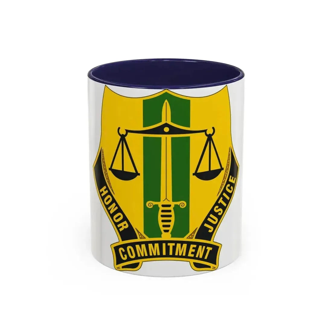724 Military Police Battalion (U.S. Army) Accent Coffee Mug 11oz Navy - Go Mug Yourself