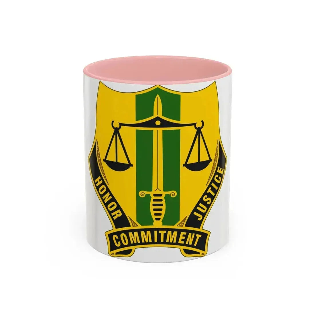 724 Military Police Battalion (U.S. Army) Accent Coffee Mug 11oz Pink - Go Mug Yourself